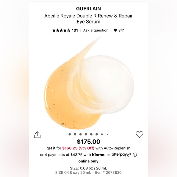 Guerlain Double Renew & Repair eye serum 0.6 m l X 6 packets - Picture 3 of 7